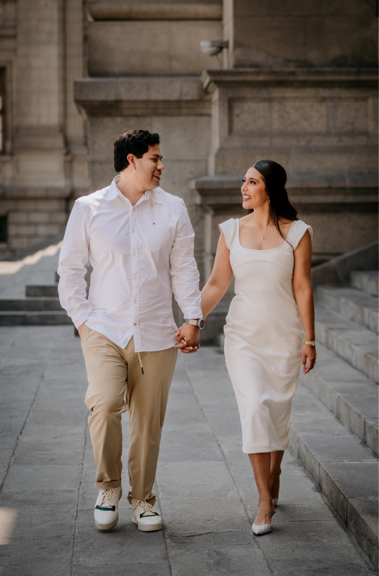 Couple embracing